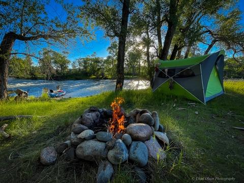 Camping on Montana's Boulder River