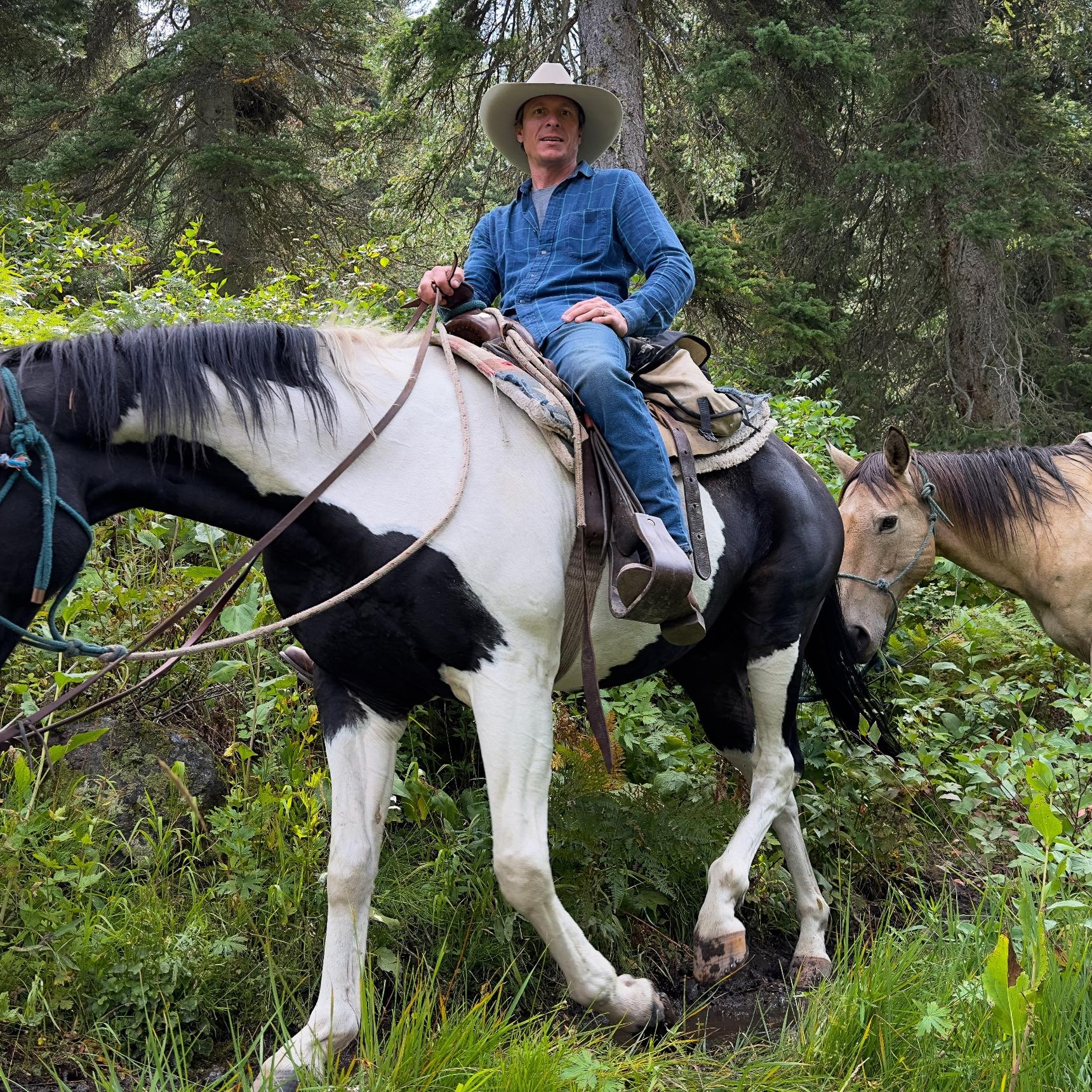 Riding along the Bechler River. YNP