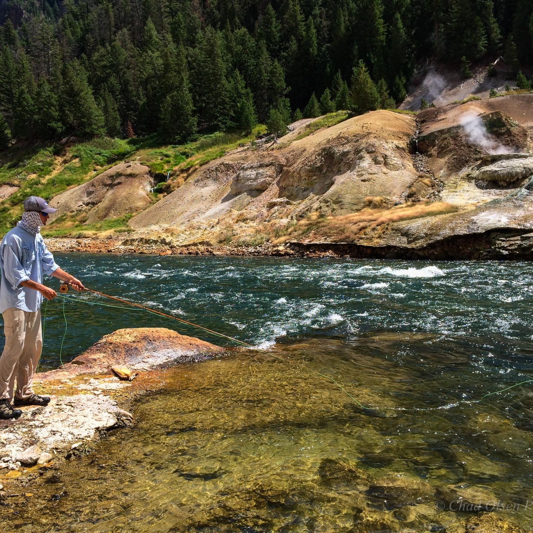 Flyfishing the Yellowstone River in the Grand Canyon of the Yellowstone, YNP