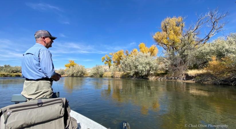 Wyoming fishing in autumn